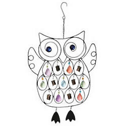 Bejeweled Owl Windbells