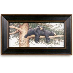 Personalized Cozy Bear Framed Art Print