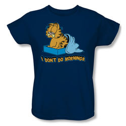 Lady's Garfield I Don't Do Mornings T-Shirt