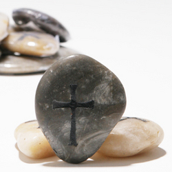 Cross Engraved Worry Stones