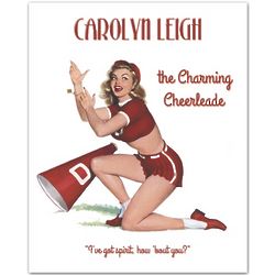 Charming Cheerleader Pin-Up Personalized Art Print