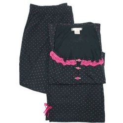 Plus Size Women's Polka Dot Pajama Set