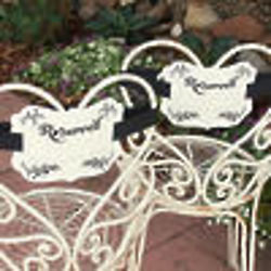Reserved Chair Wedding Decorations