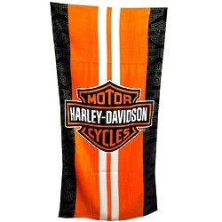 Harley-Davidson Racing Stripes Beach Towel