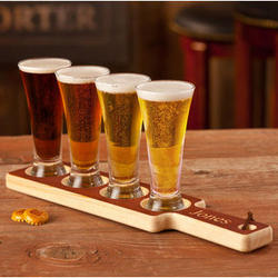 Personalized Handcrafted Beer Flight with Pilsner Glasses