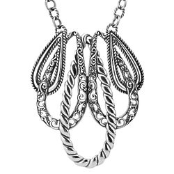 Loops of Silver Rope Statement Necklace