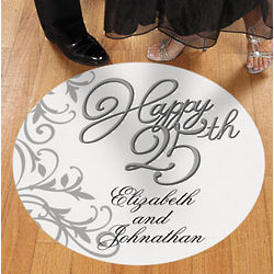 Personalized 25th Anniversary Floor Cling