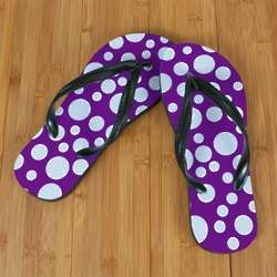 Purple Polka Dot Beacher Sandal