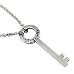 Personalized Date Key Necklace