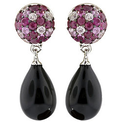Balissima Ruby and Pink Sapphire Earrings