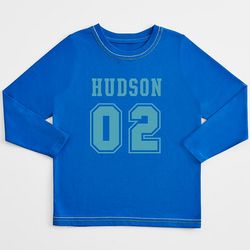 Kid's Personalized Sports Number Long Sleeve T-Shirt