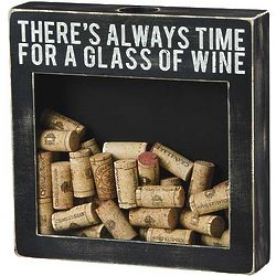 Glass of Wine Cork Holder Shadow Box