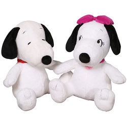 Peanuts Snoopy and Belle Poly Plush Stuffed Animals