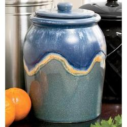 Odor-Free 1-Gallon Glazed Ceramic Compost Crock