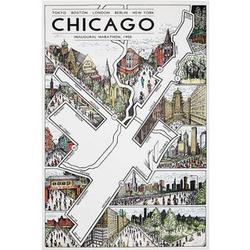 Chicago Marathon Map Print