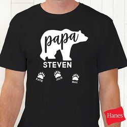 Personalized Papa Bear T-Shirt