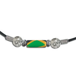 Jamaica Flag Soccer Necklace