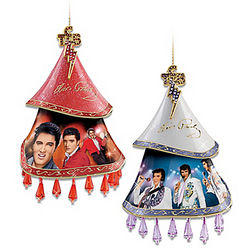 Elvis Presley Porcelain Christmas Ornaments