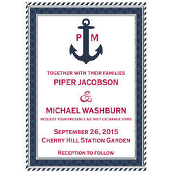 Personalized Nautical Wedding Invitations