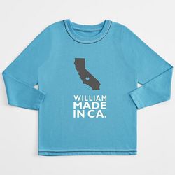 Kid's Personalized State Long Sleeve T-Shirt