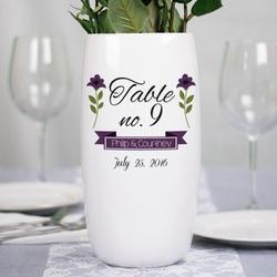 Wedding Table Number Flower Design Personalized Vase
