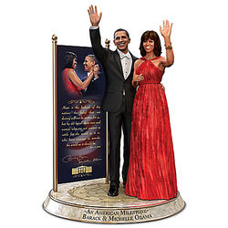 Barack and Michelle Obama Commemorative Tribute Sculpture