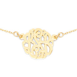 Mini Monogram Gold Choker Necklace