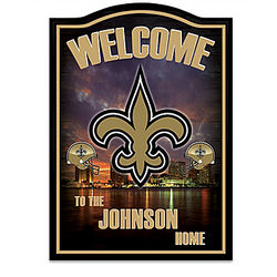 New Orleans Saints Personalized Welcome Sign