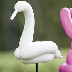Balloon Animal Swan Resin Garden Stake