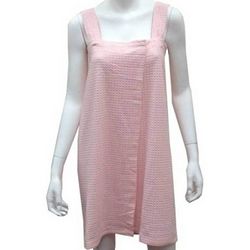 Light Pink Houndstooth Knit Waffle Shower Wrap