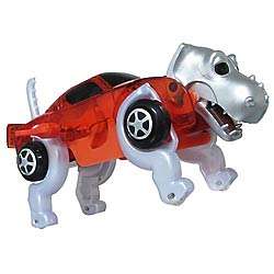 Red Car to Dino Morphing Vehicle