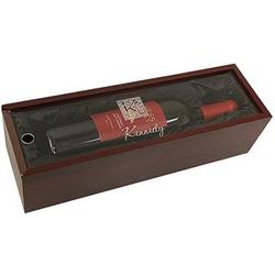 Monogram Single Bottle Wine Presentation Box with See Through Lid