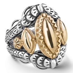 Mixed Metal Elogated Ring
