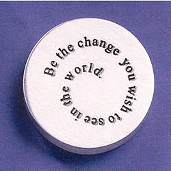 Be the Change Pewter Paperweight