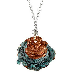 Lichen Shaped Copper Necklace