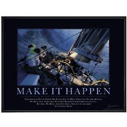 Make It Happen Sailboat Mini Motivational Poster