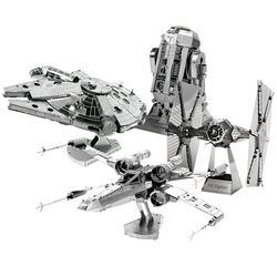 Star Wars R2D2, Tie Fighter, X-Wing, Millenium Falcon Models
