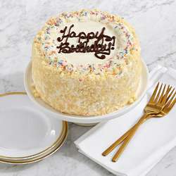 2-Layer Vanilla Happy Birthday Cake