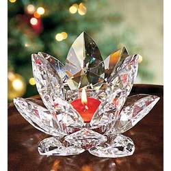 Crystal Lotus Candle Holder