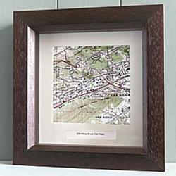 My Town Custom Framed Topographical Map