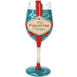 My Favorite Things Wine Glass