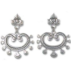 Illusion Sterling Silver Dangle Earrings