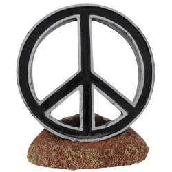 Peace Sign Aquarium Ornament