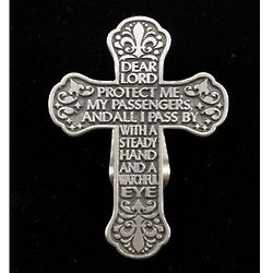 Lord Protect Me Pewter Visor Clip