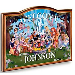Personalized Magic Of Disney Wooden Welcome Sign