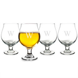 4 Personalized Belgian Beer Glasses
