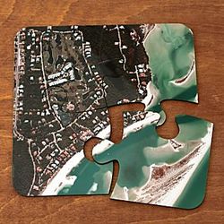 ''My Town'' Aerial Photo Coasters