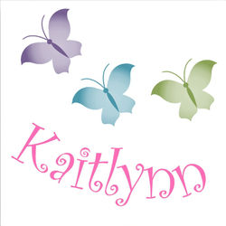 Personalized Butterflies Kid's Sign