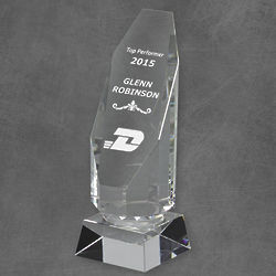 Refraction Top Performer 6" Clear Crystal Award