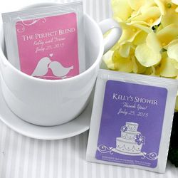 Personalized Silhouette Collection Tea Bag Favors